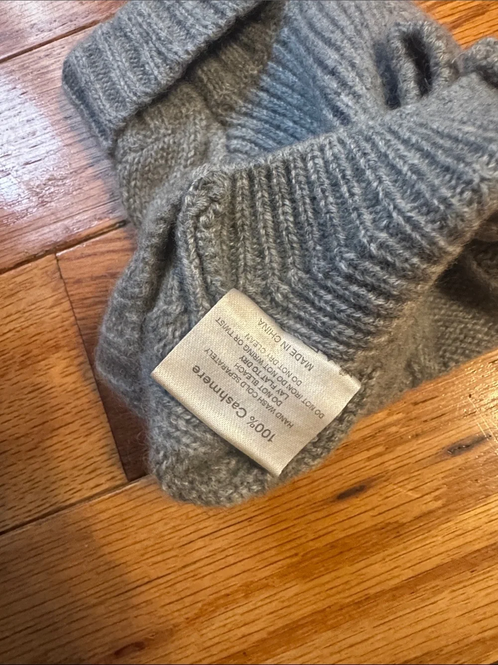 Quince Gray Cable Knit cashmere dog sweater xs new